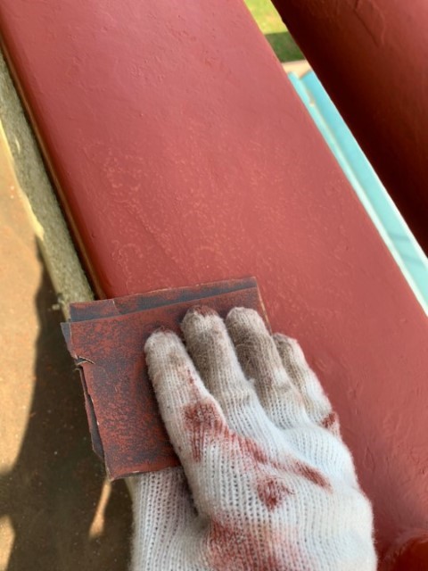 錆止め後のケレン